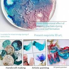 24 Colors 10ml High Concentrated Alcohol-Based Ink, Concentrated Epoxy Resin Paint Colour Dye Great For Resin Petri Dish, Coaster, Painting, Tumbler Cup Making