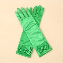 1 Pair Women Butterfly Decorated Gloves, Party Costume Gloves, Casual Polyester Fiber (Polyester) - A - View 16