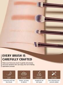 36pcs Makeup Brushes Set Includes 15pcs Soft Hair Makeup Brushes (Powder, Blush, Contour, Foundation, Nose, Eyeshadow, Eyebrow, Lip, Detail Brushes) + 6pcs Makeup Sponges (Liquid, Powder, Round) + 6pcs Finger Puff + 6pcs Triangle Powder Puff + 3pcs Round Powder Puff
