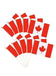 10 包小型美国国旗迷你美国国旗/美国国旗棒手摇各国国旗 5.5x8.3 英寸美国手持旗帜适用于户外爱国节日庭院露台装饰 - 彩色 - 查看 14