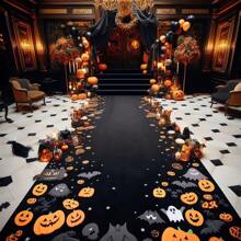 1 pieza de alfombra negra para exhibición, baile, boda, apertura única, entrada de la tienda, celebración de eventos, alfombra de boda engrosada adecuada para pasillos de exhibición, inauguración, fiesta de cumpleaños, escenario, decoración interior y exterior