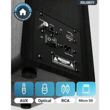 D40 Active Bluetooth Bookshelf Speakers 60W 2.0 Channel 4 Inch Drivers Amplified HiFi Powered Studio Speakers Optical RCA USB AUX Input Remote Control - D40 - View 5