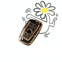 TPU 汽车遥控钥匙保护套适用于宝马 520 525 F30 F10 F18 118i 320i 1 3 5 7 系列 X1 X3 X4 X5 M3 M4 M5，智能汽车钥匙扣套 - 柔软 TPU 保护，很棒的礼物 - 均碼 - 查看 12