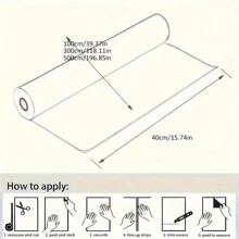 1 卷大理石灰色极简主义乙烯基壁纸，简洁干净的风格，适用于清新的橱柜、餐桌、厨房和各种场合 - 淺灰色 - 查看 6