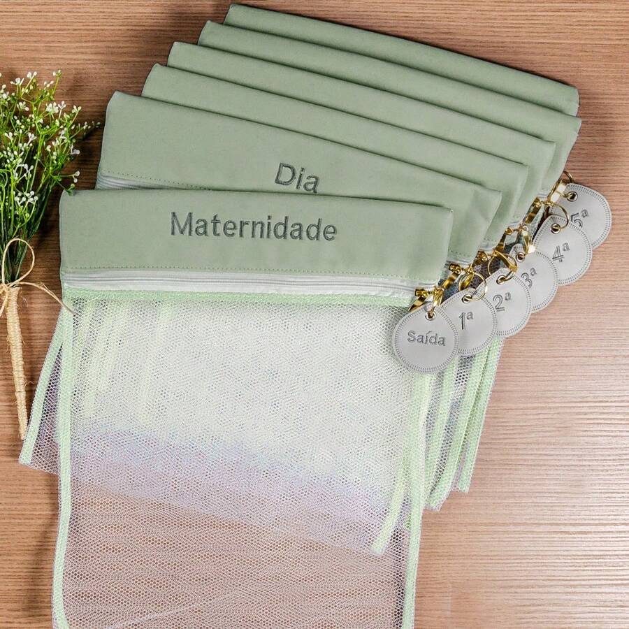 Maternity Organizer Bag Kit 4 And 6 Units. Luxury Nylon - Olive Green - View 1