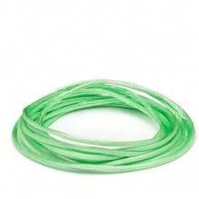 Fio de Seda Cordão de Cetim 2mm - 5 metros Várias Cores - Verde Claro - Visão 2