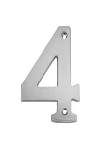 1 Pieza Números decorativos Para Exterior de Domicilio de 4 Pulgadas Material Metal - Gris - Ver 6