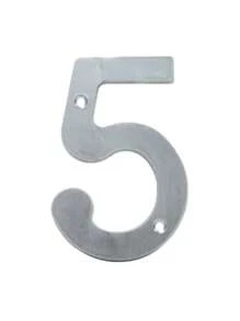 1 Pieza Números decorativos Para Exterior de Domicilio de 4 Pulgadas Material Metal - Gris - Ver 5