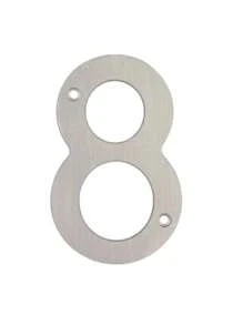 1 Pieza Números decorativos Para Exterior de Domicilio de 4 Pulgadas Material Metal - Gris - Ver 2