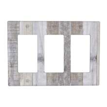 1pc White Gray Wood Wooden Grain Light Switch Plate Wall Plate Cover Decorative Light Switch Cover Wall Plate Cover Switch Cover Wall Plate
