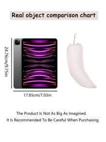 Cute 1pc Fox Tail Design Car Keychain Suitable For Daily Use Gift