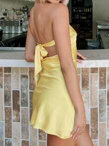 Vaiaye Ladies' Strapless, Strapless, Backless Sexy Dress