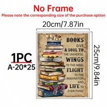 1pc Book Gives Universe Soul Canvas Wall Art - Unframed Decoration For Living Room, Home, Bedroom - Gift For Book Lovers On Mother's Day Or Birthday, Poster - Multicolor - View 13
