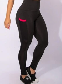 Kit 3 Leggings With Pocket Fitness Gym Women's High Waist F7 NEW STYLE - 彩色 - 查看 3
