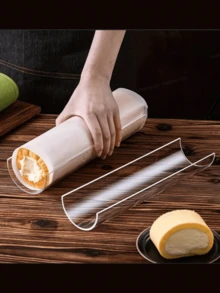 1 件亚克力蛋糕卷固定器 U 形透明固定器，半圆形加厚，11.81 英寸烘焙工具，用于制作完美的蛋糕卷、蛋糕卷形、蛋糕卷瑞士，适合制作家庭晚餐的蛋糕工具、派对用的瑞士蛋糕卷和制作节日蛋糕的固定器，适用于情人节、婚礼派对、圣诞礼物、生日礼物、派对必备工具、节日必备工具。 - 彩色 - 查看 2