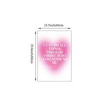 1/3 piezas Imágenes de arte de pared cristiano moderno Impresiones de lienzo con citas bíblicas Póster de citas religiosas de color rosa con estética femenina para decoración de dormitorio, sala de estar o dormitorio universitario Decoración de pared sin marco