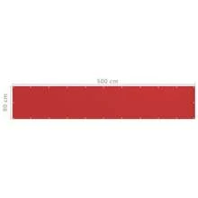 Balcony Privacy Screen Red 90x500 Cm HDPE