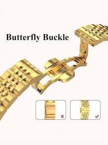 2pcs Gold Color Women's Watch Band + Watch Protective Case, 14mm Narrow Style, Suitable For Gold Metal Bracelets, Detachable Stainless Steel Watch Band, Soft TPU Material All-Round Protection Protective Case (With Screen Protector) Compatible With Apple Watch Ultra 3 2 1 SE S10/9/8/7/6/5/4/3/2/1 Series, Fashionable New Gift For Family And Friends, Smartwatch Accessories, Watch Band For 38mm 40mm 41mm 42mm 44mm 45mm 49mm Young & Stylish Unisex - Gold - View 11