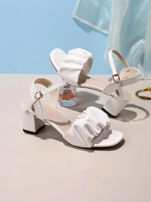 Sandalen met hoge hakken voor tienergala, alles-in-één stijl, schoolstijl
