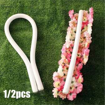 1pc Premium White Floral Foam Stick 20"X1.6" - DIY Wedding Flower Arrangement Base, Solid Cylindrical Sponge For Event & Party Decorations Gifts Birthday Graduation