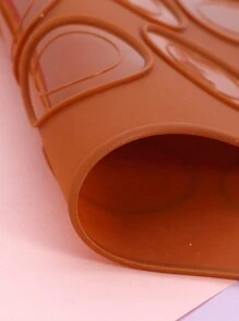 1 pieza Tapete de Silicona para Hornear con 30 Agujeros, Lámina de Hornear de Silicona Redonda para Macarrones