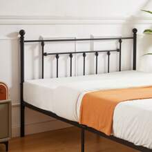 VECELO Metal Bed Frame With Headboard And Footboard Platform Bed Frame Single Double Size, Easy To Assembly - Black - View 5