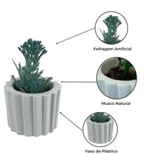 Kit 8 Mini Decorative Vases With Plants - trắng - Xem 9