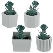 Kit 8 Mini Decorative Vases With Plants - trắng - Xem 6