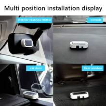 Red Anti-Theft Flash Blinking Lamp: Solar-Powered Security Guardian For Your Car - Black and White - View 5