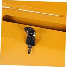 Mailbox With Key Lock, Metal Wall Mount Drop Lock Post Box Hanging Secure Letter Box For Front Door Office Outdoor Garden Wall Decoration White Red Yellow