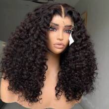 8-14 Inch 200% Short Curly Bob Wig Human Hair For Women 1B Color Bob Wig Lace Frontal Bob Wig Pre Plucked Natural Hairline 13x4 Lace Front Bob Wig Transparent Lace Brazilian Remy Human Hair Wigs - Natural Black - 查看 4