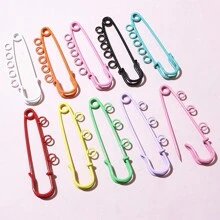 5 件 50x16 毫米别针胸针金属缝纫针衣夹带 3/5 环用于标签 DIY 工艺品珠宝制作配件