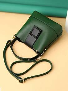 Women's Fashion Bucket Bag Aesthetic Shoulder Bag Elegant Handbag Retro Exquisite Crossbody Bag Suitable For Daily Use - Green - View 5