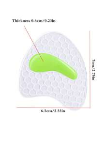 Silicone Front Foot Pads For High Heels, Soft Shock-Absorbing, Anti-Friction & Anti-Slip, Self-Adhesive Invisible Forefoot Cushions For Summer Sandals - Green - View 4
