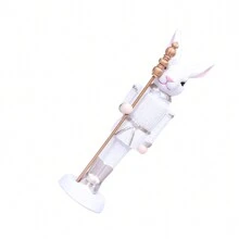 Easter Bunny Figurines Scepter Design Resin Rabbit Statue Easter Bunny Decor For Home Holiday - White - View 4