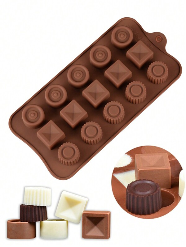 1 pieza Molde de silicona clásico para chocolate, molde para hornear y dulces, molde decorativo para pasteles