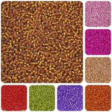2mm 72g 6000 Pcs Multicolor Glass Seed Millet Beads For DIY Jewelry Making Bracelets Pendants Necklaces Earrings Accessories - Silver Rice Beads In a Jar - View 19