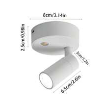 1pc Black/White Rechargeable Wall Light, Cabinet Light, Display Lighting, Dimmable, High Capacity Battery, USB Charging, Touch Type-C Charging Port, Magnetic COB Spotlight USB Tube Light, Wall Washer Light, Bedroom LED Light (If The Brightness Is Low, Long Press The Switch To Adjust The Dimmer) - Magnetic Wall Lamp - View 3