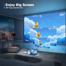 4K Supported XuanPad WiFi6 Bluetooth Projector 26000L Native 1080P Smart Portable Projector Outdoor Home Cinema Projector With Tripod For IOS Android TV Stick - 26000LAIAutoFocus&AutoKeystone - View 5