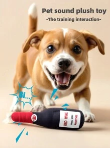 Wine Bottle Shape Cat Dolls Interactive Squeaky Dog Dolls For Medium Dogs Doll Best Bored Indoor Cats Funny Stuffed Cute Pet Supplies(For Pets Only) - Multicolor - View 5