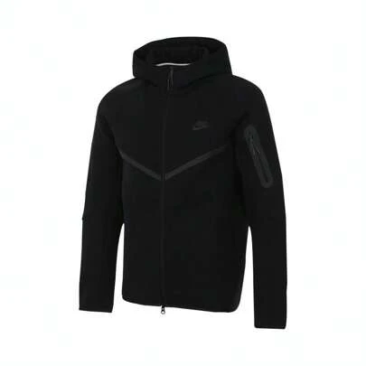 Nike Chaqueta con cremallera y capucha de felpa para hombres AS M NK TCH FLC FZ WR HOODIE 2025, sudadera con capucha de punto, HV0950-010