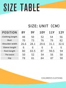 Tween Girls Heart Pattern Ruffle Hem Short Sleeve Top And Paper Bag Waist Pants 2pcs Set - White - View 10