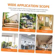 Mailbox With Key Lock, Metal Wall Mount Drop Lock Post Box Hanging Secure Letter Box For Front Door Office Outdoor Garden Wall Decoration White Red Yellow