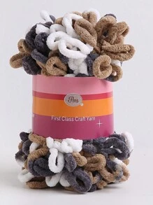 圆形羊毛纱，DIY 甜甜圈耳朵纱，手工编织粗羊毛纱，家居枕头毯围巾纱 - A - 查看 29