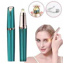 Facial Hair Remover USB Charging White Mini Eyebrow Trimmer - Multicolor - View 9