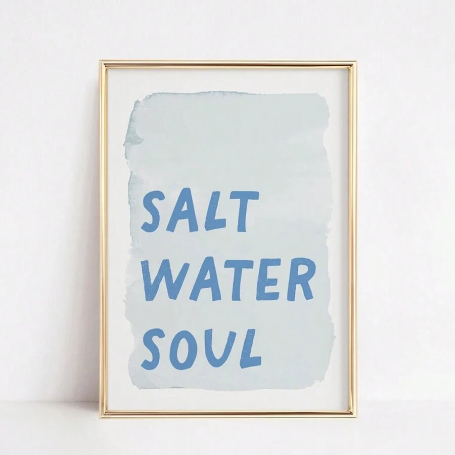 1PC, Tranh tường lướt sóng, Tranh in áp phích màu xanh bờ biển, Trang trí tường nhà, Trang trí tường hiện đại, Tranh tường phòng khách, Trang trí phòng ngủ thẩm mỹ, Không khung - A - Xem 1