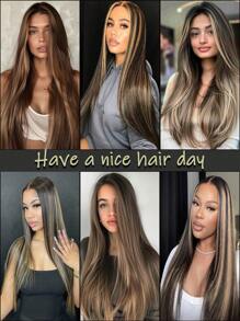 Clip In Hair Extensions Pinao Color 7 PCS/Set 18~32 Inch Long Straight Hair Extension For Women Full Head Synthetic Hair Extensions Hairpieces - Multicolor - View 9