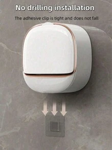 1 Stück Wandmontierter Seifenhalter, Luxuriöser Stil, Seifenhalter mit Ablauf für Dusche, Badezimmer, ohne Bohren erforderlich - Verschiedenfarbig - Übersicht 9