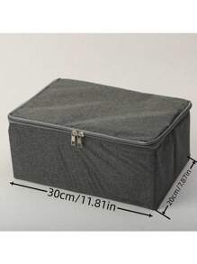 1 pieza de caja de almacenamiento de tela suave con cubierta catiónica de gran capacidad para guardar edredones, ropa fuera de temporada, ropa de cama, etc. Apta para el dormitorio, organizador, almacenamiento en el hogar, camiseta blanca para mujer, pantalones negros para mujer, ropa de invierno para señoras, vestido.