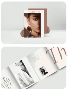 1Set European And American Magazine Albums, Ins Style Photo Props, 24-Page Poster Photo Props, Model Photography Background Paper, Nordic Ins Props